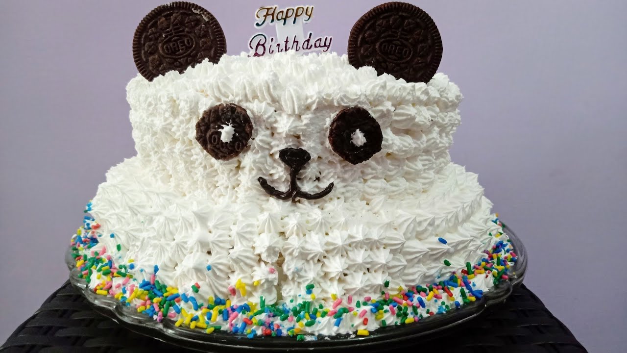 Cartoon cake|Panda Cake|Double Decker Panda Cake|Cake decoration ...