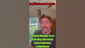 PM Tip of the Day|| Spot Check Lease Paperwork & Addendums || Property Management 101 #shorts