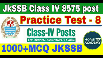 JKSSB CLASS IV #Practice test Physics most important MCQ by home academy