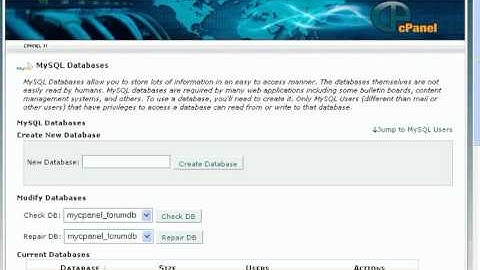 How to create and modify MySQL databases in cPanel