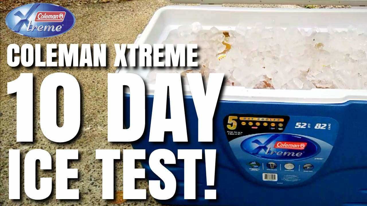 ⁣Coleman Xtreme Cooler 10 Day Ice Test Challenge - 52 Quart Model