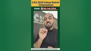 🚨CSS 2025 Orientation