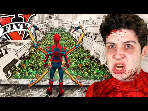 SOBREVIVIENDO a un APOCALÍPSIS ZOMBIE como SPIDERMAN en GTA 5! 🕷️🧟‍♂️ (Mods)