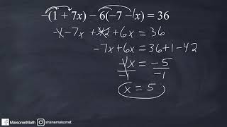 Solve Equations With Variable On Both Sides