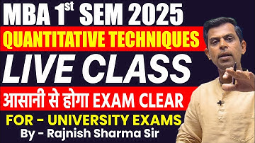 Time Series | Statistics | Rajnish Sharma Sir | Quantitative Analysis for Management Application |