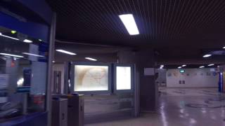 Walking in Carnide metro station, Lisbon
