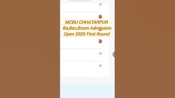 MCBU CHHATARPUR Ba,Bsc,Bcom Admission Open 2025 First Round||