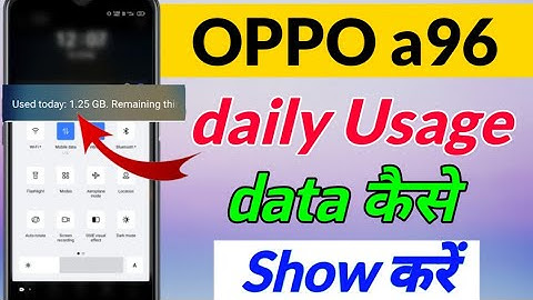 OPPO a96 me usage data kaise Show Kare | oppo a96 data usage settings | oppo a96 usage data settings