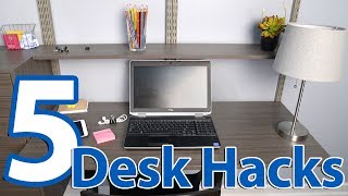 For more tips on organization visit: https://organizedliving.com/blog
5 life hack to help keep your desk clean, organized and uncluttered.