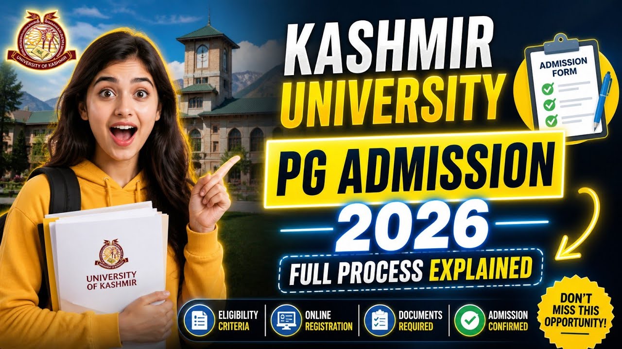 Kashmir University PG Admission 2026 | Full Process Explained Step by ...