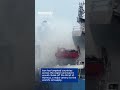 Oil tankers in Persian Gulf catch fire after being struck