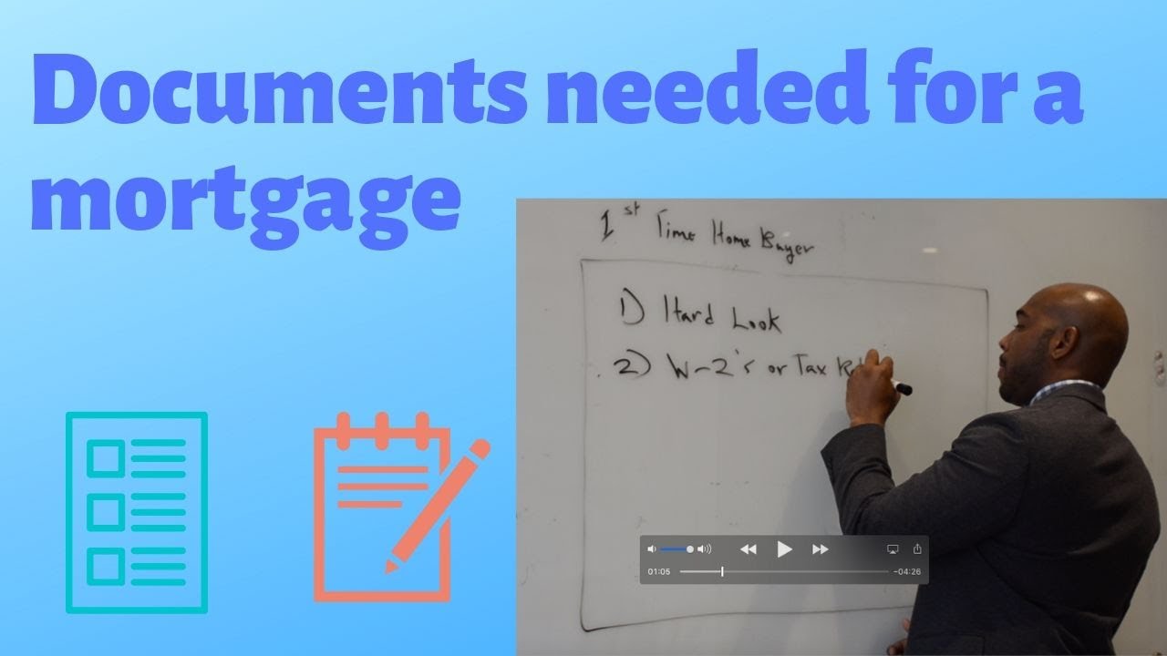 Documents needed to get a mortgage/ real estate loan YouTube