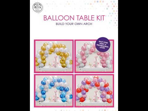 Balloon Table Arch - YouTube