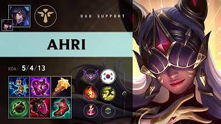 Ahri Support vs Tahm Kench - KR Master Patch 26.13