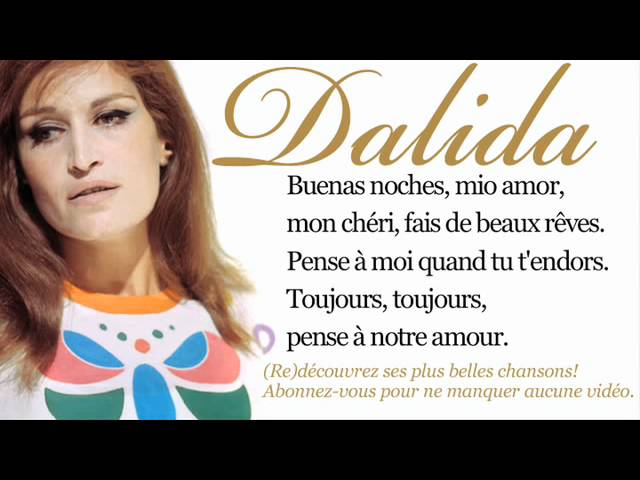 Dalida - Buenas noches mi amor - Paroles (Lyrics)