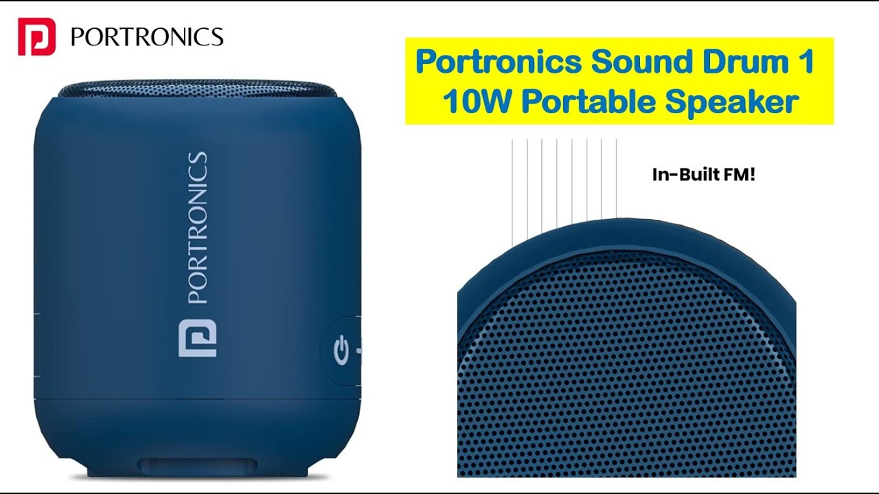 Portronics Sound Drum 1 Wireless Portable Speaker Review and Unboxing
