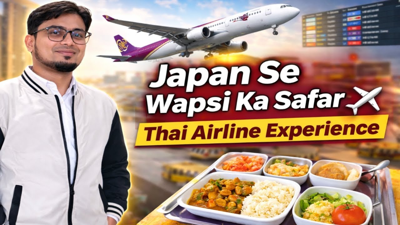 Japan Se Wapsi Ka Safar 🇯🇵➡️🇹🇭 | Thai Airline, In-Flight Food Review