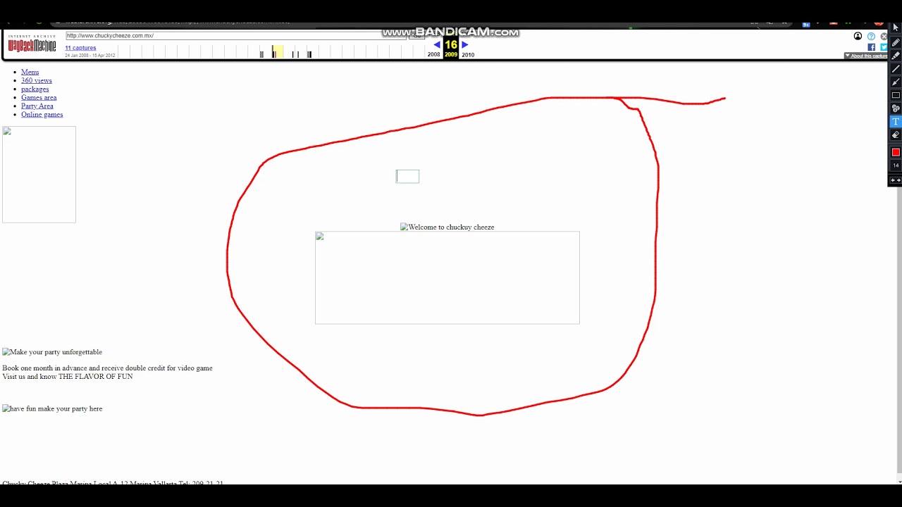 I found The Chucky Cheeze (Mexican Chuck E. Cheese KnockOff) site