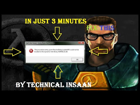 How to fix the Problem of Entry point not found (ResolveDelayLoadedAPI) in Windows 7,8,10,XP .