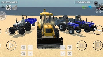 New JCB 3dx Backhoe Loader Loading Trolley From Mud | Eicher Tractor | Tractor Trolley | JCB Video 💯