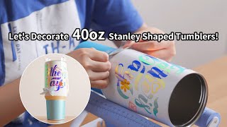 How to Decorate Your 40OZ Stanley Shaped Insulated Sublimation Tumblers with Adhesive Vinyls?