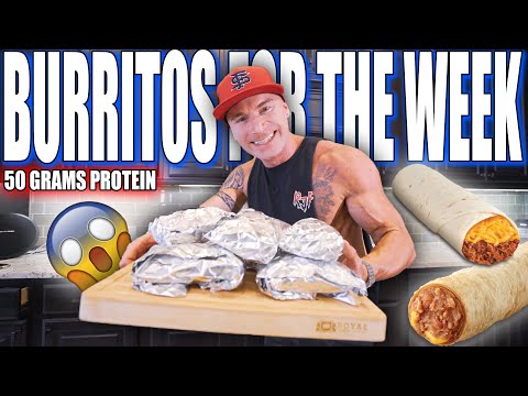 FREEZER BURRITOS FOR THE WHOLE WEEK | Anabolic Bean & Cheese Burrito Meal Prep Recipe hqdefault