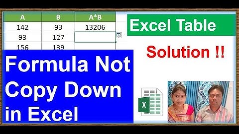 excel table not automatically copying formula down| FILL FORMULA IN TABLE TO CREATE CALCULATED COLUM
