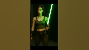 Star Wars Inspired AI Generated Rogue Jedi Green Lightsabre Using ChatGPT and KlingAI