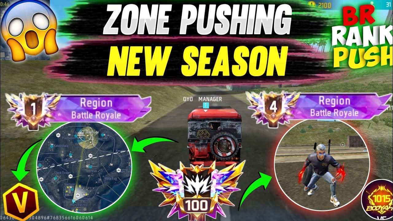 Zone Pushing ?? SQUAD ZONE SURVIVAL IN BR NEW SEASON 😲 ZONE PUSHING BEST STRATEGY 💪 SEASON - 45 |