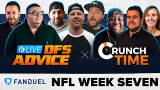 FANDUEL & DRAFTKINGS LIVE NFL DFS PICKS & STRATEGY: WEEK 7