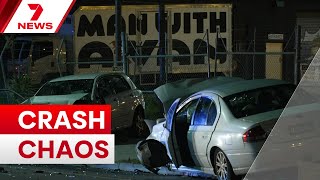 Hunt for runaway driver accused of leaving carload of innocent victims for dead | 7NEWS