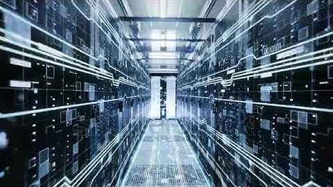 The Concept of: Digitalization of Information Flow Moving Through Rack Servers in Data Center. Shot