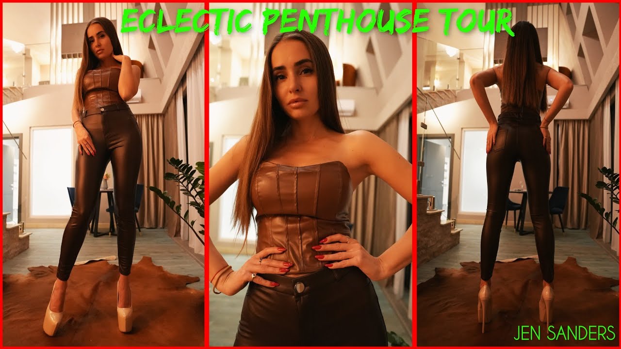 Eclectic Penthouse Tour | See Me Walking In My Lalelook Leather Pants and Leather Top