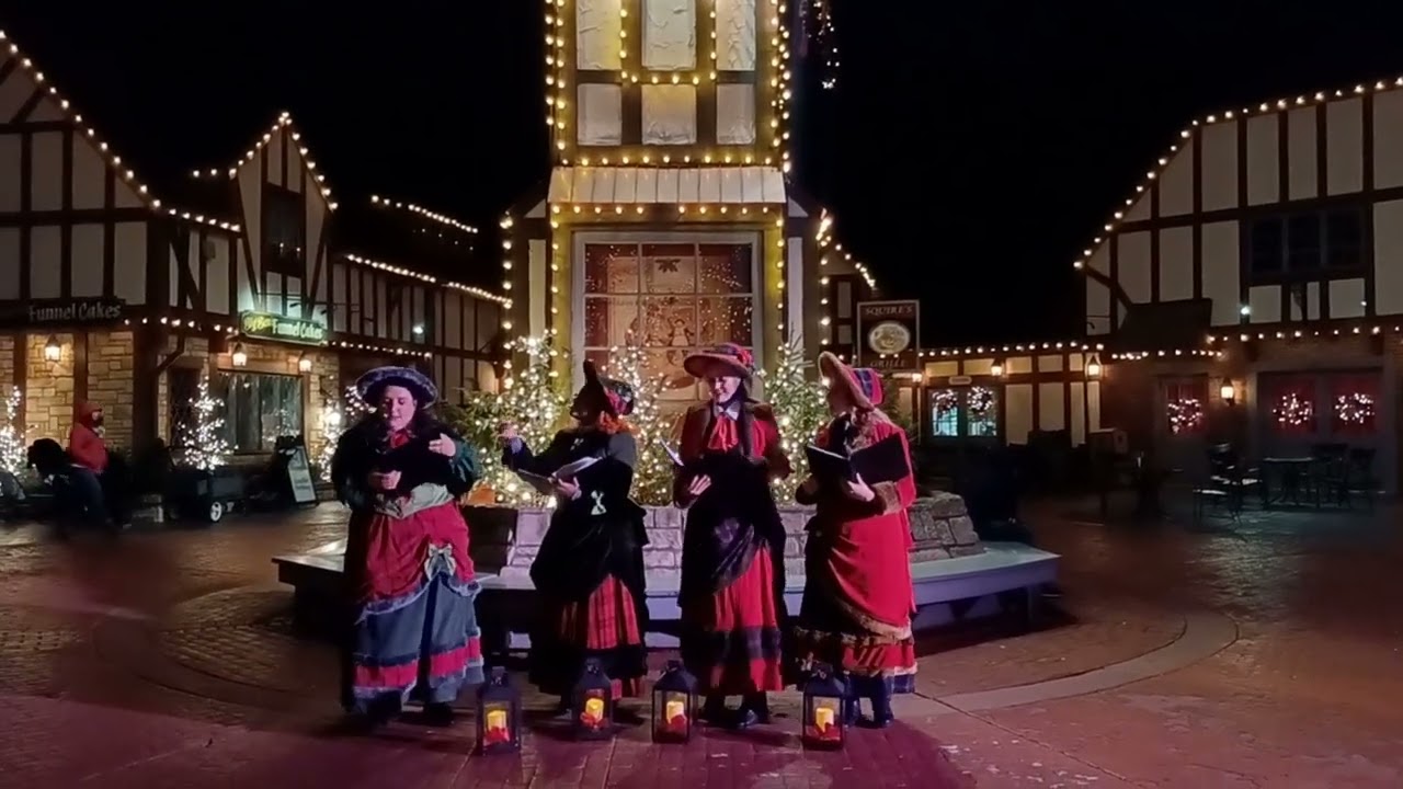 Christmas carolers at Busch Gardens Williamsburg 2022