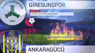 Gi̇resunspor - Ankaragücü Maçi Canli İzle