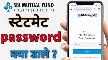SBI Mutual Fund Statement PDF Password Kaise Pata Kare | SBI MF Statement Unlock Guide