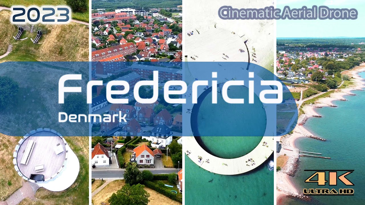 Fredericia From Above - 4K Aerial Drone - Østerstrand - Vold - White Water Tower - 2023 - Denmark