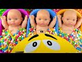 5 Minutes Satisfying Video Mixing Funny Candy ASMR &amp; Make Up in 3 Bathtubs with Magic M&amp;M&#39;s Slime