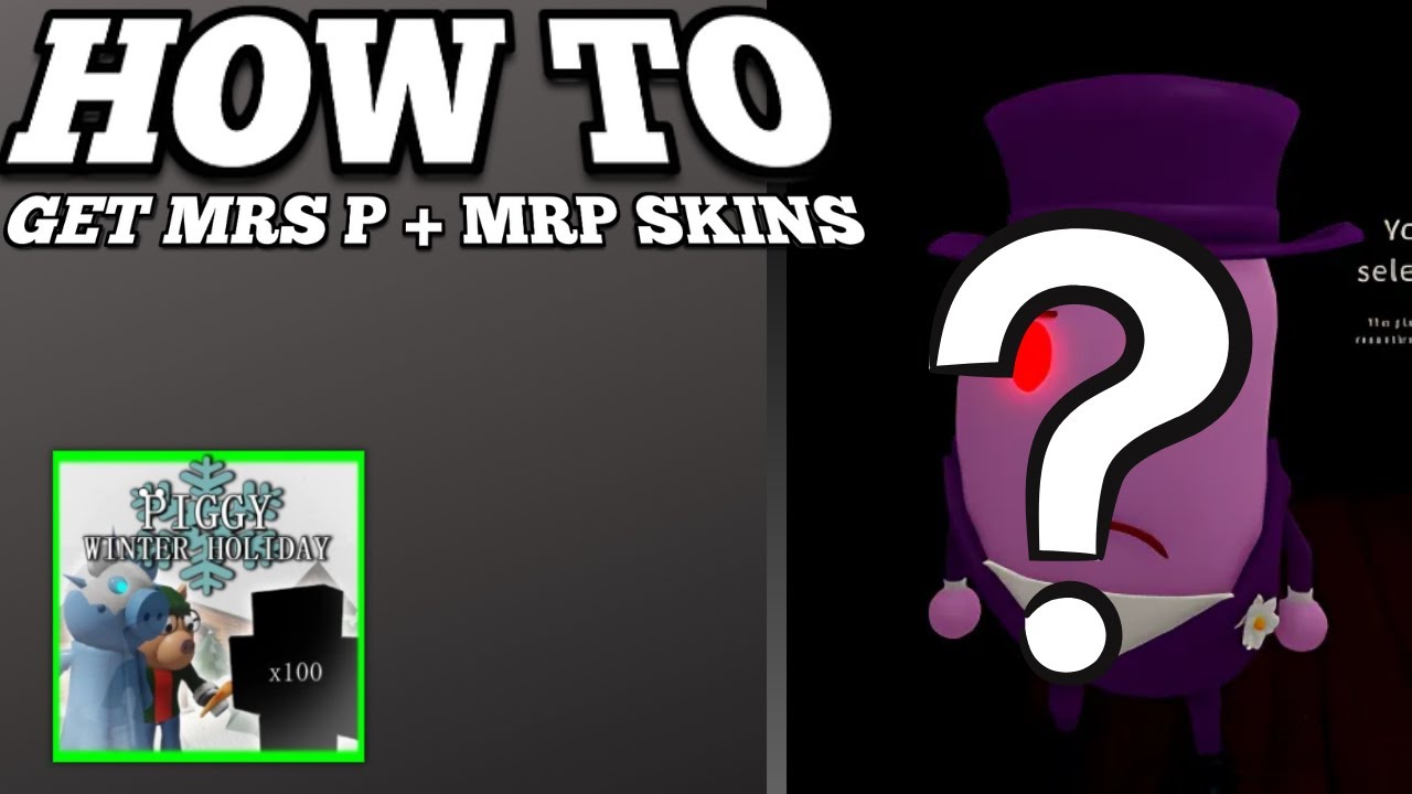 PIGGY BUT IT'S 100 PLAYERS! / HOW TO GET MRS P + MR P SKINS! [PIGGY ...