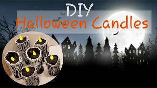 DIY - Halloween Candles - Toilet Paper Rolls - Paper to Masterpiece - Halloween Decor