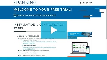 Spanning Backup for Salesforce: Installation & Configuration