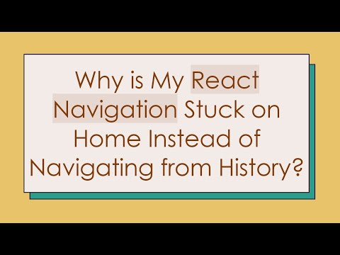 Why is My React Navigation Stuck on Home Instead of Navigating from History?
