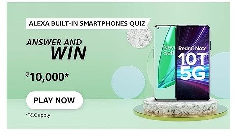 Amazon Alexa Built-in Smartphones Quiz Answers Today | Amazon Quiz Answers Today | 30 November 2021