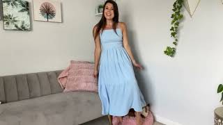 Amazon Try On-Corset Midi Dress #shortvideo #shortsfeed