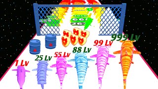 NOOB vs PRO vs HACKER BABY SHARK RUN RUNWAY 3D (Max Level) Gameplay screenshot 1