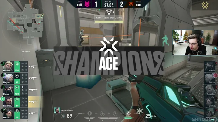 Shroud REACTS to 6k in VCT Champions