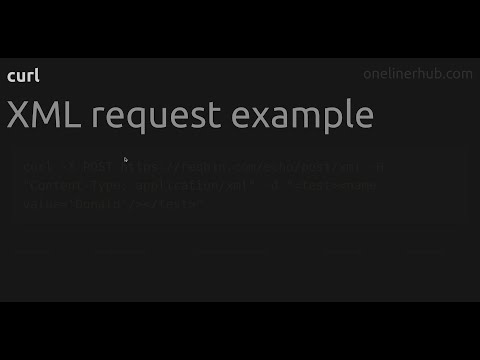 XML request example #curl