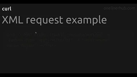 XML request example #curl