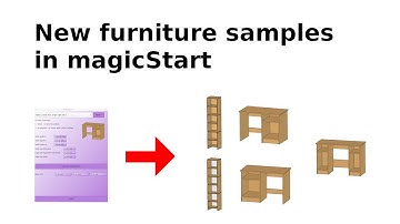 New furniture samples in magicStart | FreeCAD Woodworking workbench