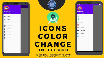 Navigation Drawer Icons Colours Not Showing Fixed In Telugu | Android App Development In Telugu